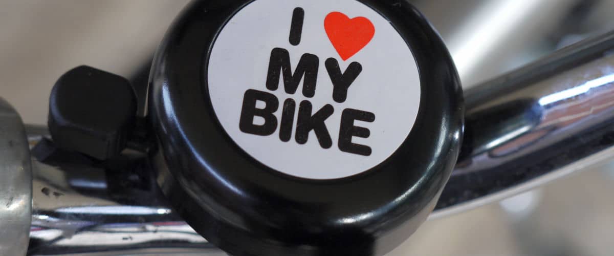 I love my bike logo on bicycle bell