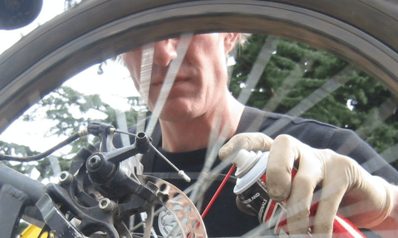 Close up of bike mechanic