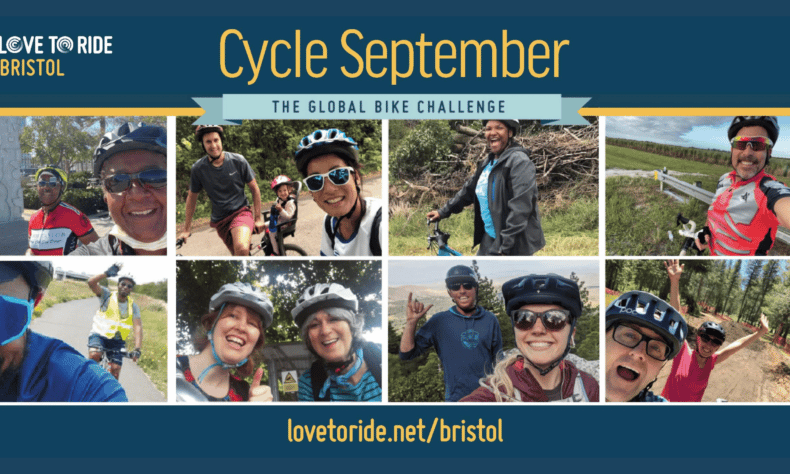 Photos of people taking part in CycleSeptember Bristol
