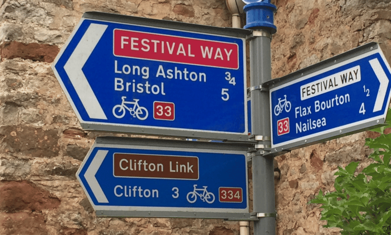 Photo of Festival Way cycle signage