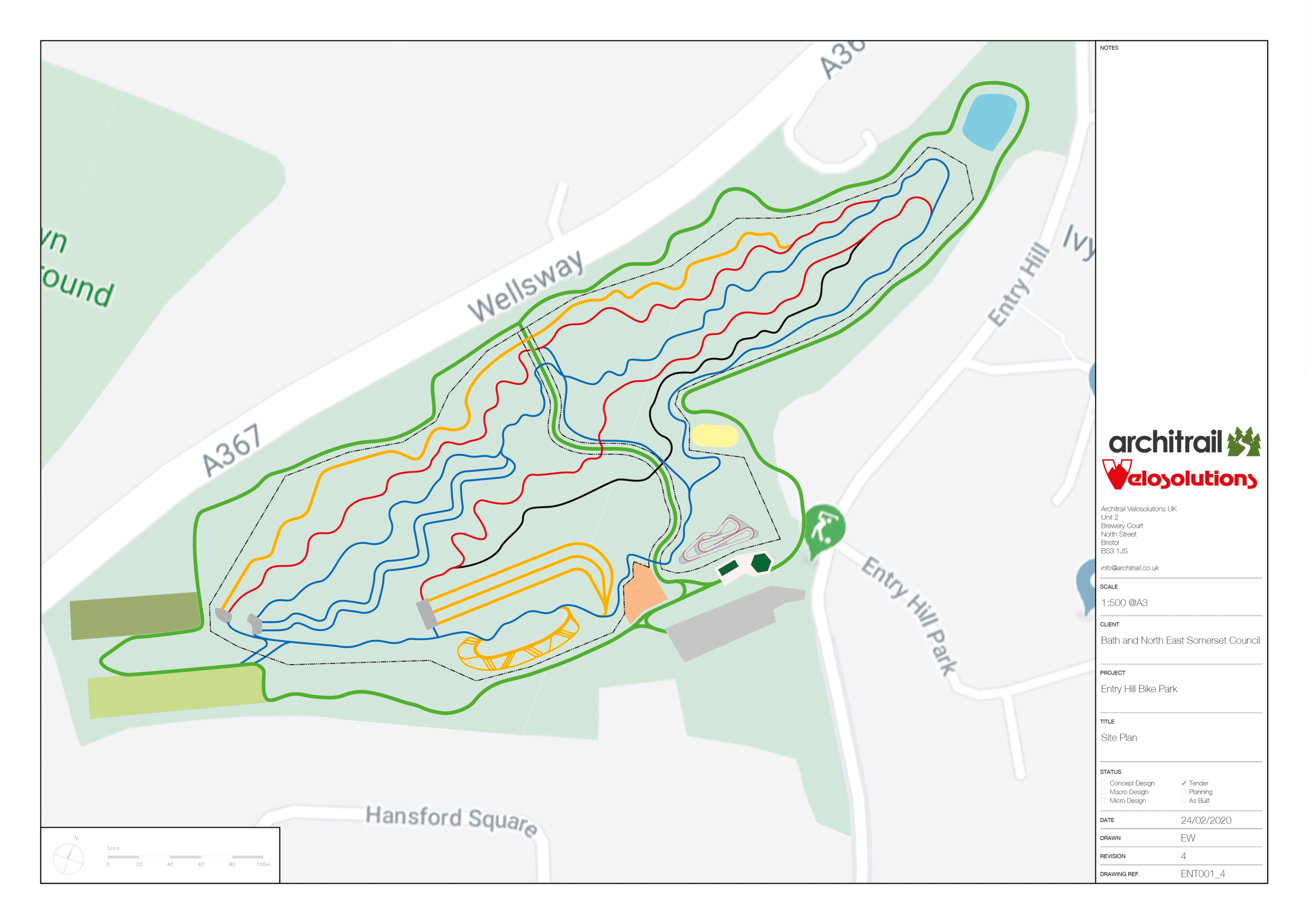 Map of Bath Bike park