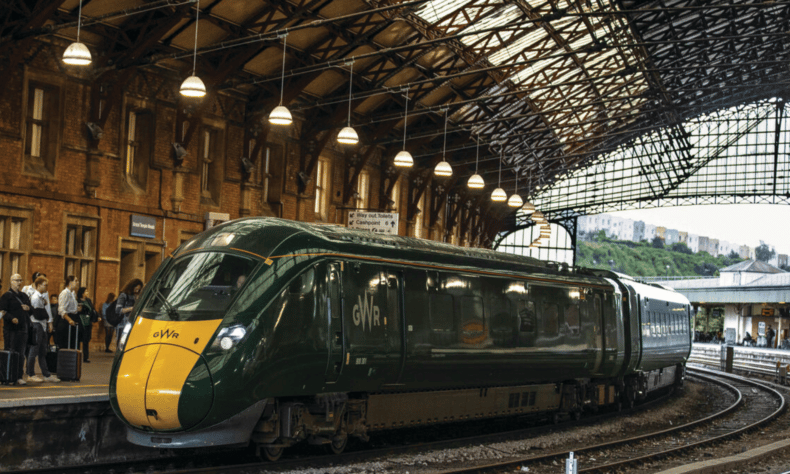 Image of train at Temple Meads train station