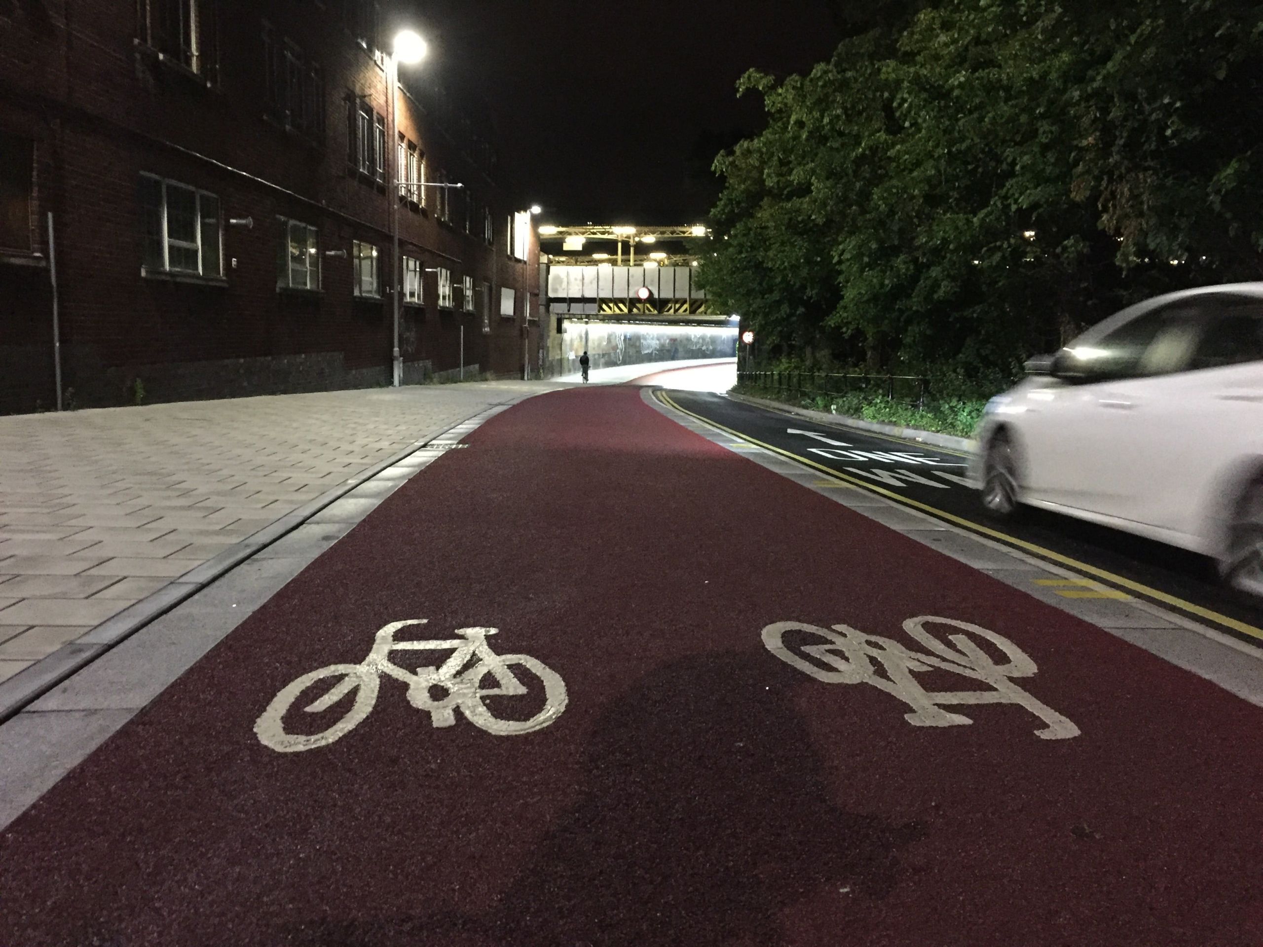 Night time photo of cattle market road